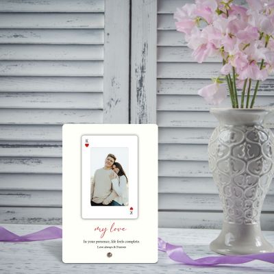 Personalized Photo Frame Tabletop For Home & Office Decor, My Love Theme, Customized Anniversary Gift for Wife & Husband Valentine Gift for Couple